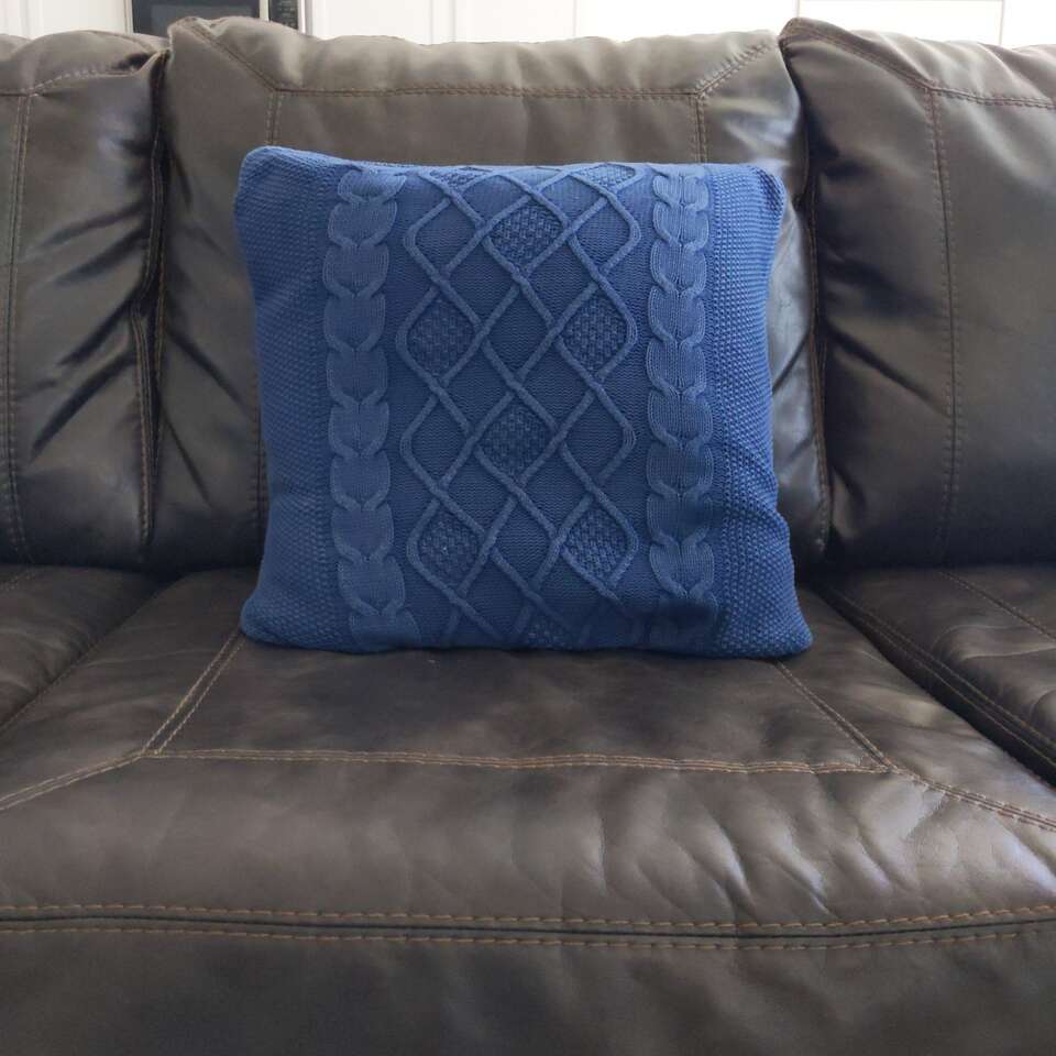 2 Blue Knit Hobby Lobby Pillow Covers Cases