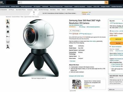 Samsung Gear 360 Degree Camera With Tripod