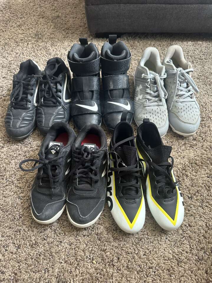 Variety of Sports Cleats For Youth Boys Or Girls