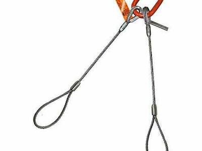 HSI TWO LEG WIRE ROPE BRIDLE SLING | 7/16 IN DIA | 3 FT LENGTH | FLEMISH LOOP ENDS | 3.4 TON CAPACITY
