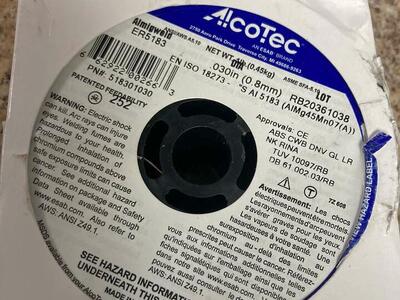 1lb alcotec er5183 .030 aluminum roll 4-pack