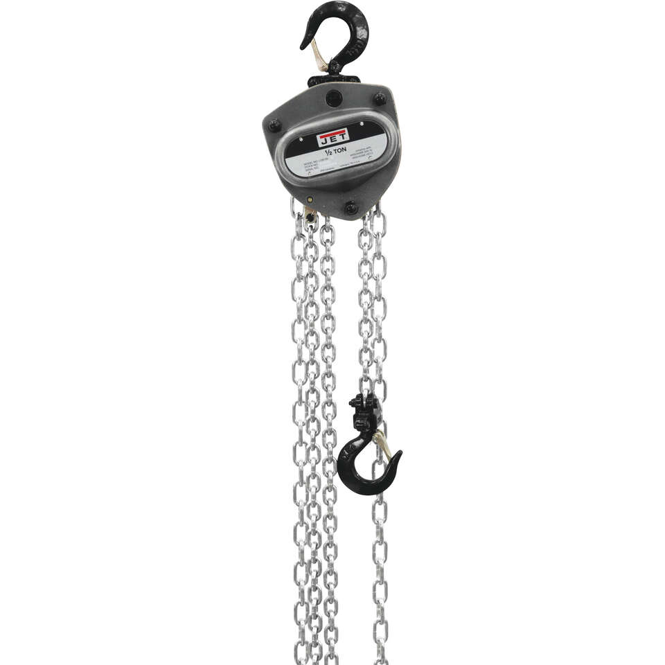 JET L100 Series Manual Chain Hoist 1/2-Ton Lift Capacity, 10ft. Lift,