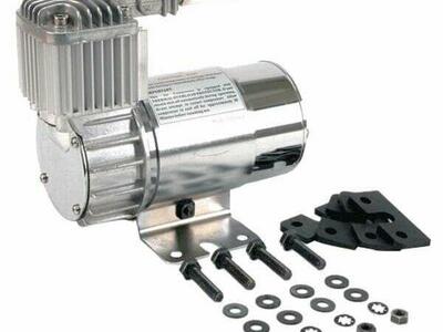 VIAIR 10016 100C CHROME COMPRESSOR KIT WITH OMEGA STYLE MOUNTING BRACKET