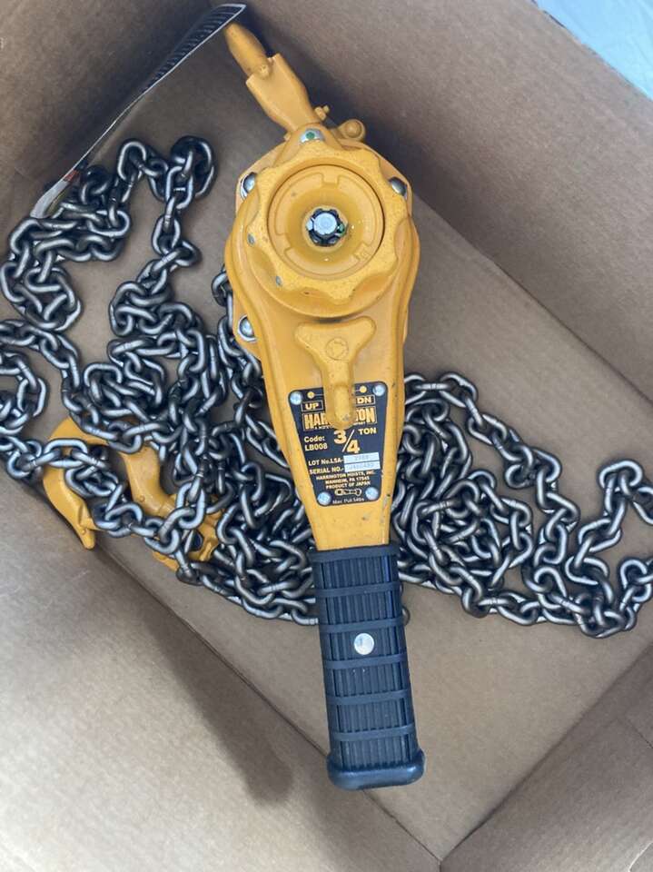 Harrington 3/4-Ton LB Lever Hoist, 5’ of Lift, Hook