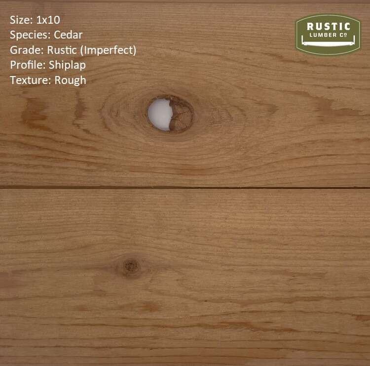 1x10 Cedar Shiplap