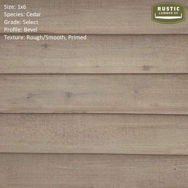 Stock 1x6 Cedar Bevel Siding (Primed)