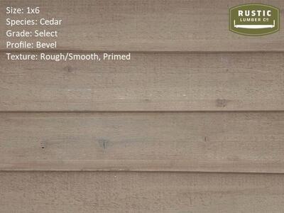 Stock 1x6 Cedar Bevel Siding (Primed)
