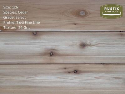 1x6 and 1x8 Cedar T&G Fineline