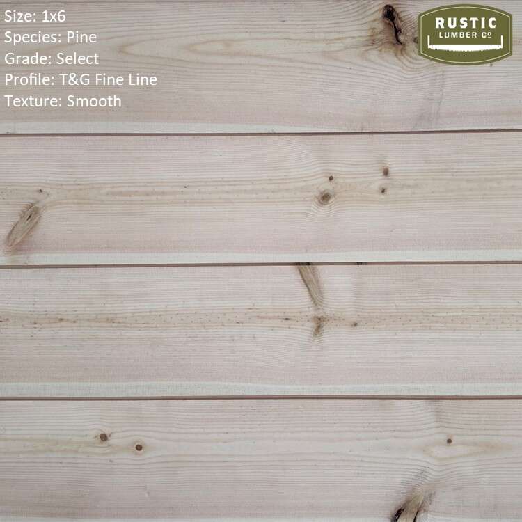 1x6 Pine T&G (Smooth)