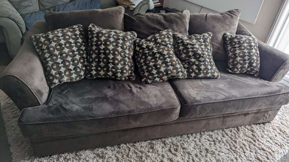 Burgundy Soft microfiber Couch