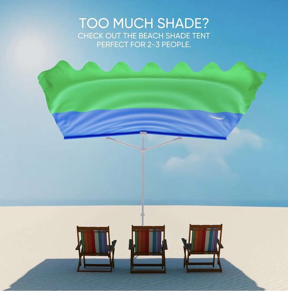 Portable Beach Shade Tent.Wind-Driven