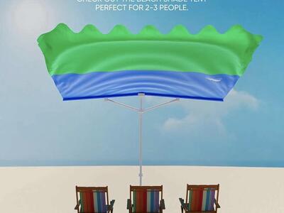 Portable Beach Shade Tent.Wind-Driven