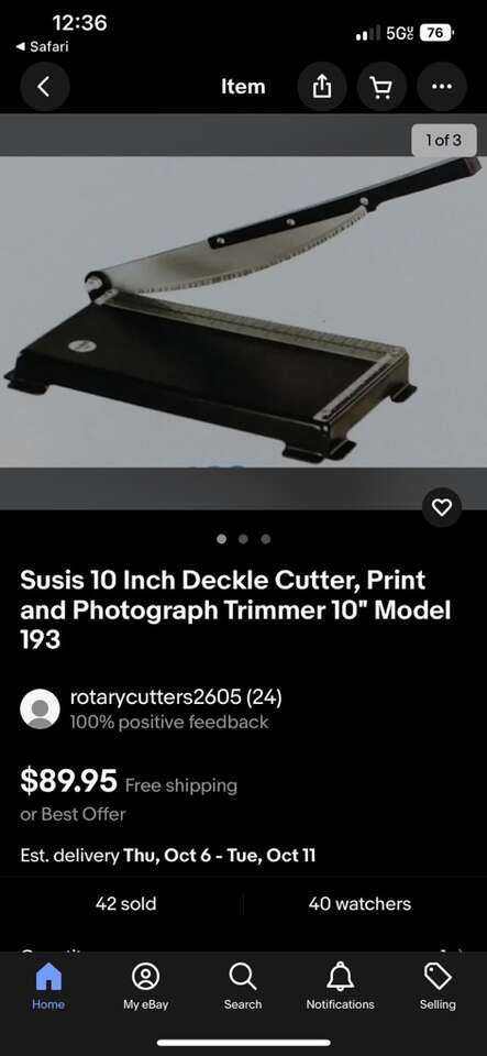 Susis 10 inch, cutter, prints, arts, and crafts