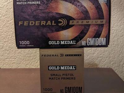 Federal premium match 100m small pistol primers