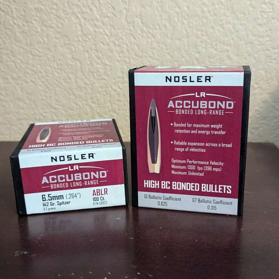 6.5mm reloading bullets Nosler Accubond Long range