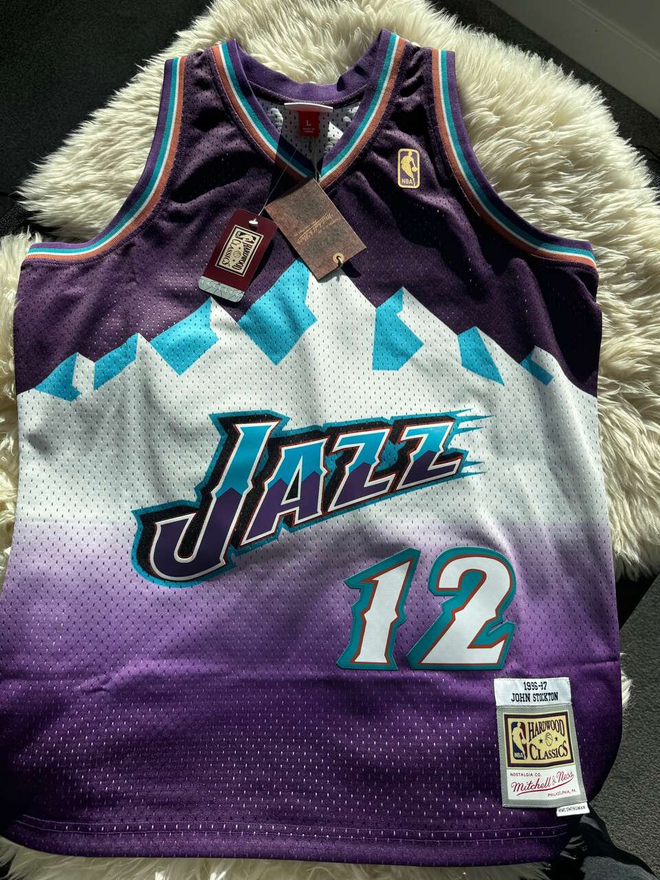 ** L - John Stockton - Utah Jazz Jersey **