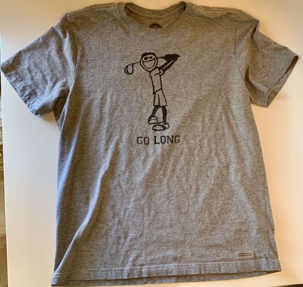 Life Is Good Large T-Shirt “Go Long” Golfer