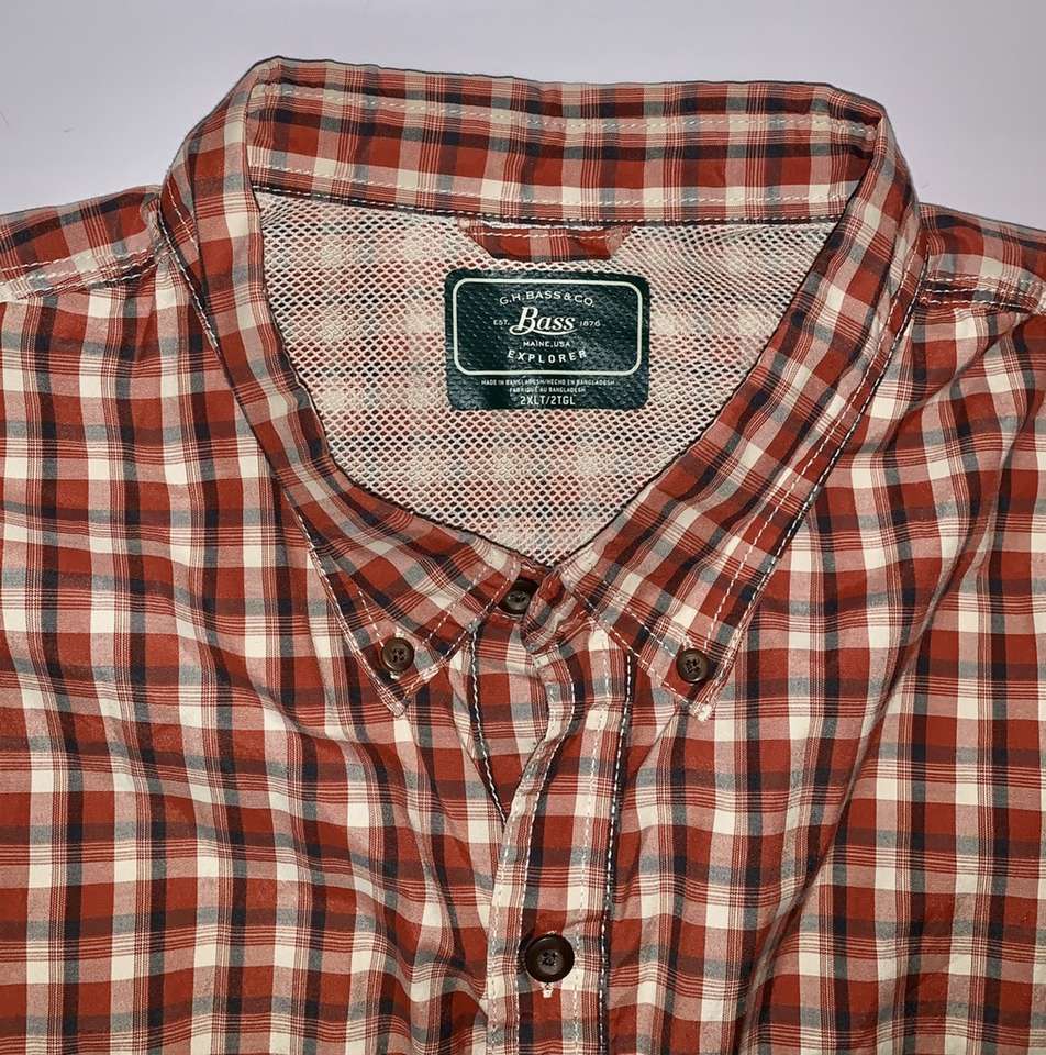 size 2XLT Fishing Shirt GH Bass Explorer Button Dn