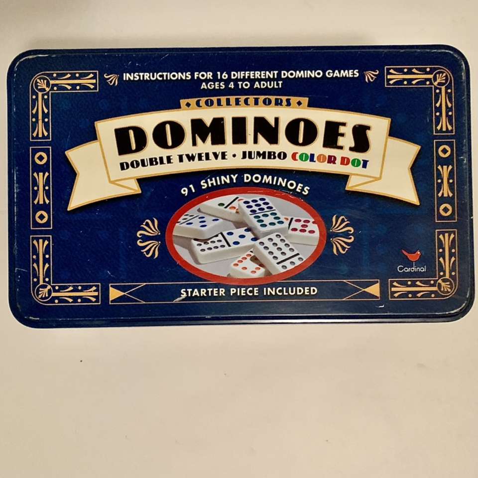 Dominos 91 Collectable Colored Dots In A Tin Box