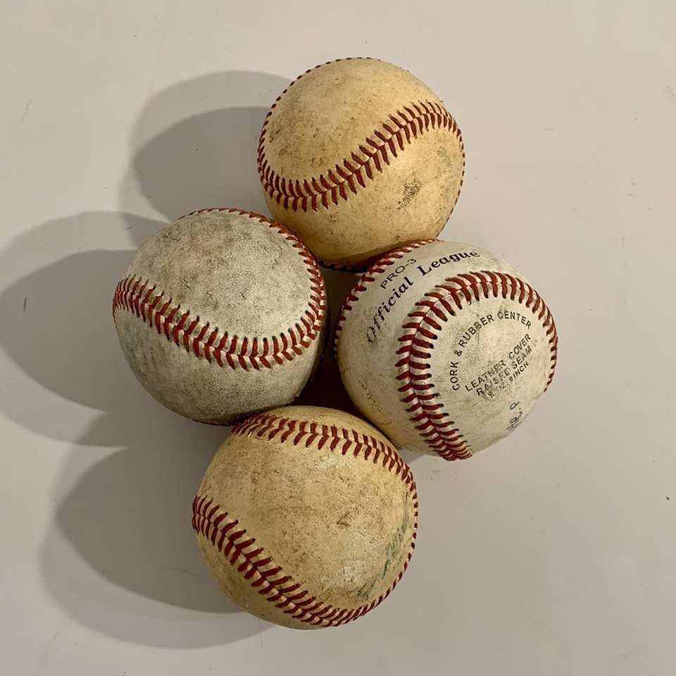 Baseballs Three Count Leather Jacket Stitched