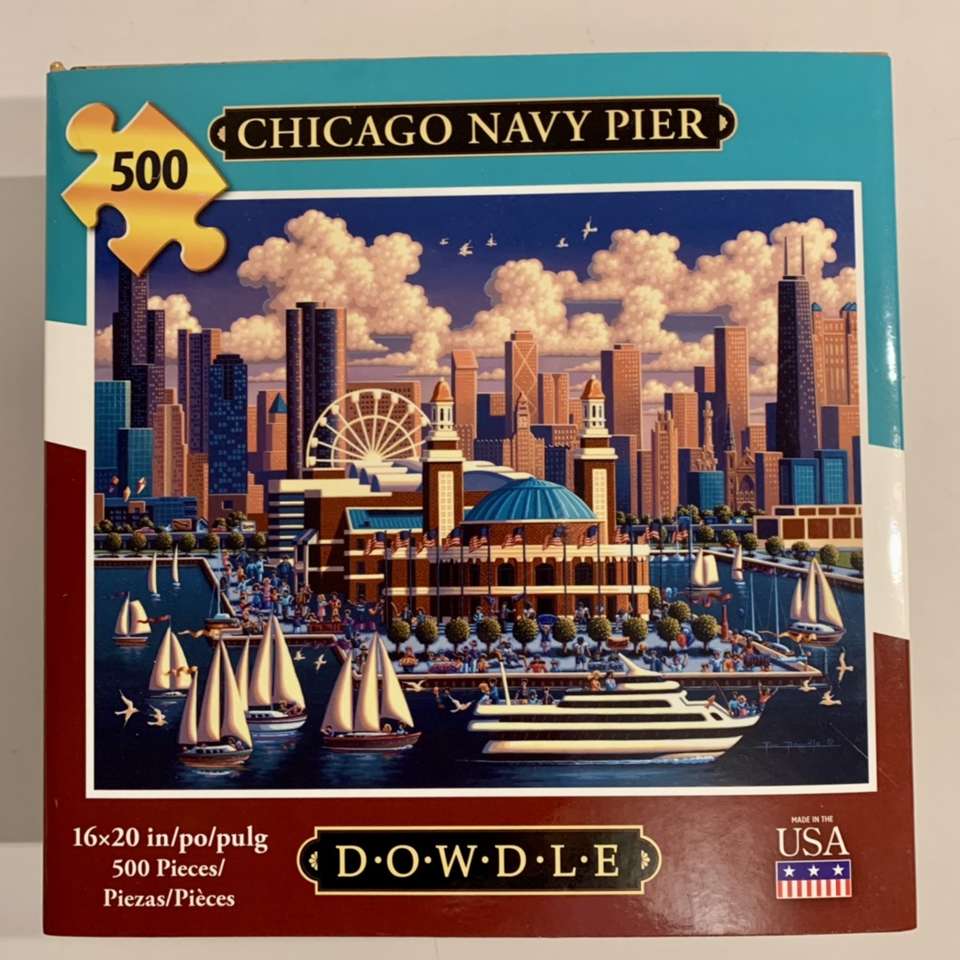 Sealed Dowdle 500pc Puzzle Chicago Navy Pier
