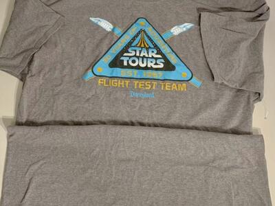 New 3XL Star Tours Flight Test Team Mens T-Shirt