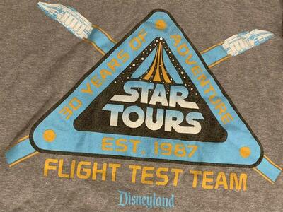 New 3XL Star Tours Flight Test Team Mens T-Shirt