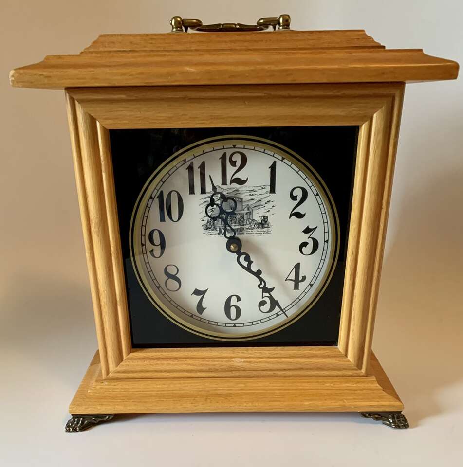 Mantle Clock Real Wood JCPenney Commemorative