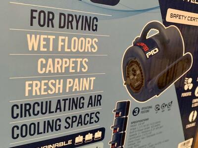 Two Count 1/4 Horse Power Fans High Velocity