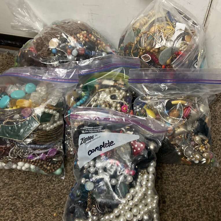 6 , Random Grab Bags Of Junk Jewelry