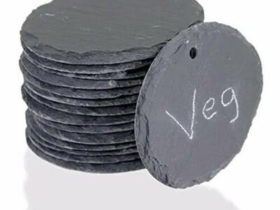 Slate Garden Marker set-15pk w/hangers