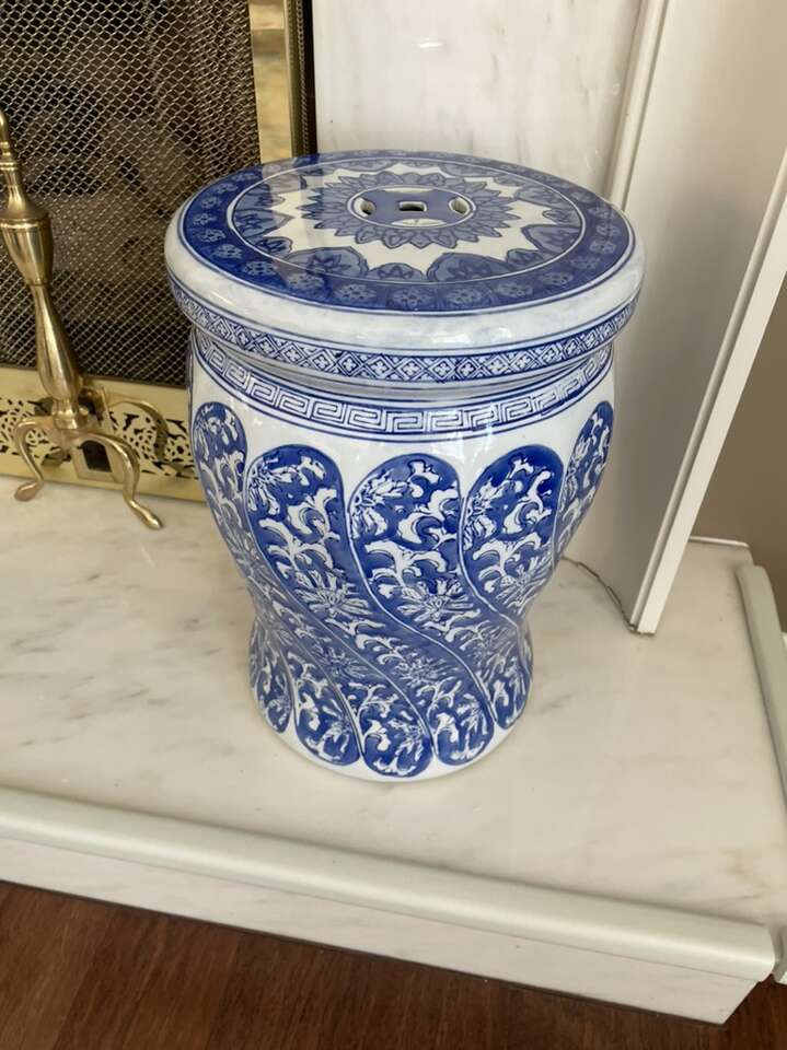Chinese Blue & White Stool
