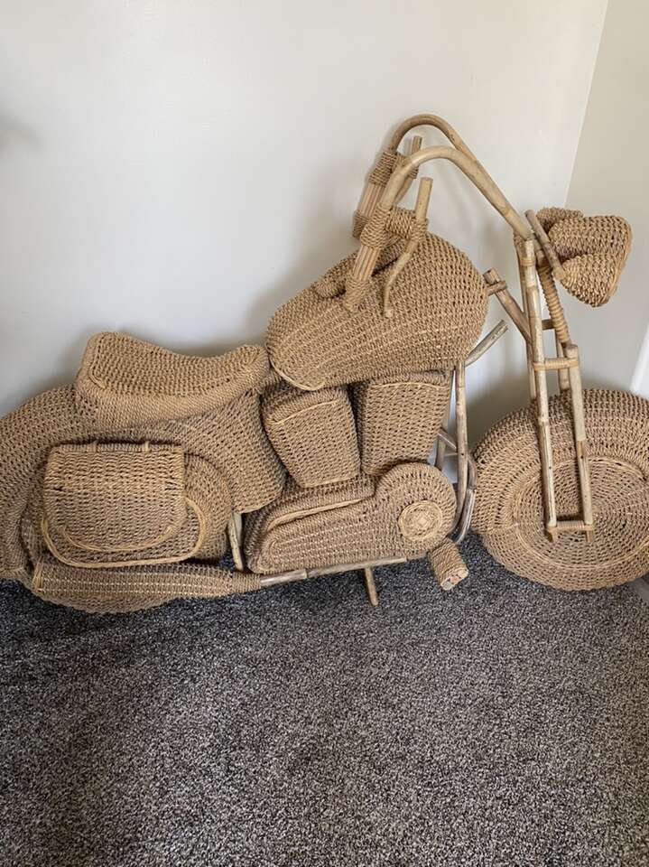 Unique Wicker Harley Davidson Motorcycle
