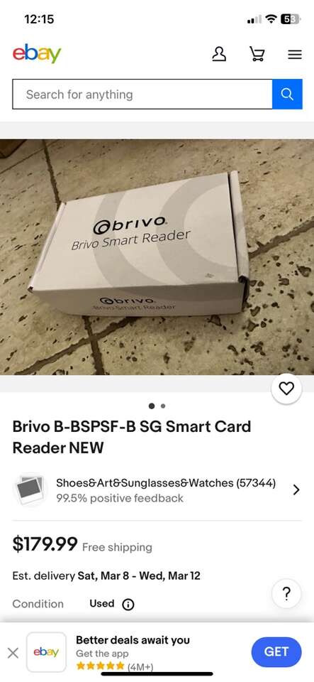 Brivo B-BSPSF-B SG Smart Reader Black