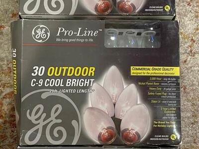 3 Boxes Clear Outdoor Lights $10 All