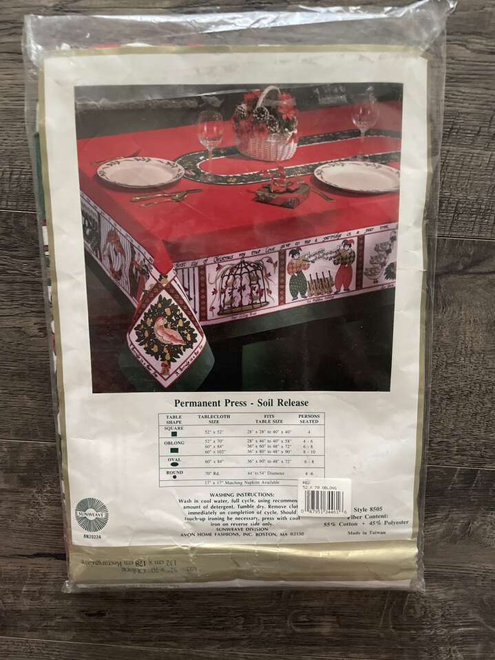 Tablecloth- 12 Days Of Christmas