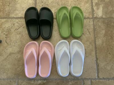 BRAND NEW OUTDOOR/INDOOR PILLOW SLIPPERS. SIZE 6. $20 EACH. CASH/VENMO ONLY