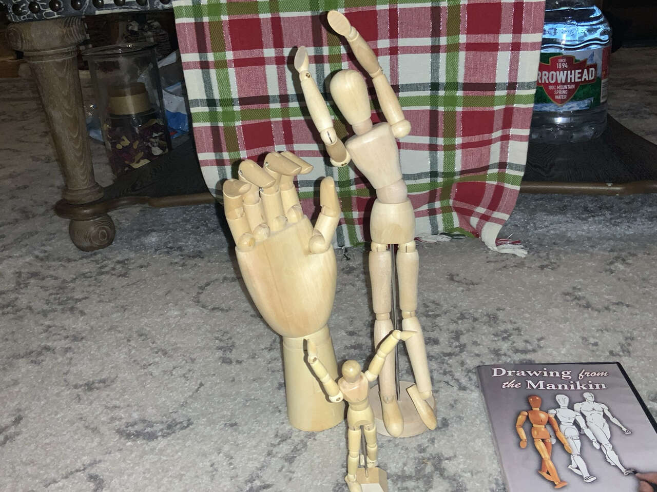 ART WOODEN MOVEABLE MANIKIN SET. CASH/VENMO ONLY