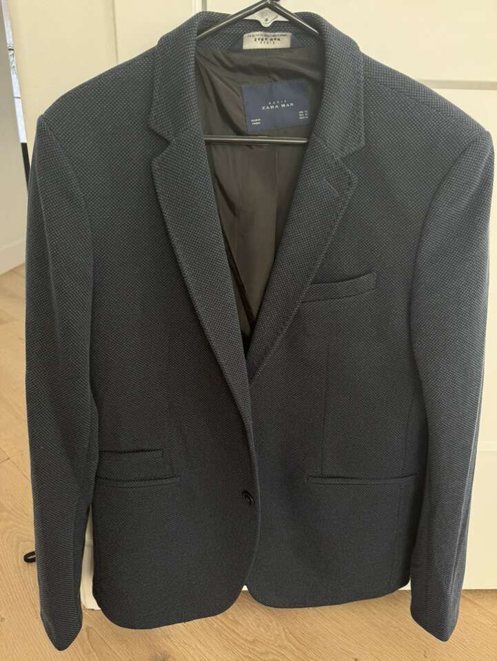 Zara Darl Blue Tweed Mens Blazer