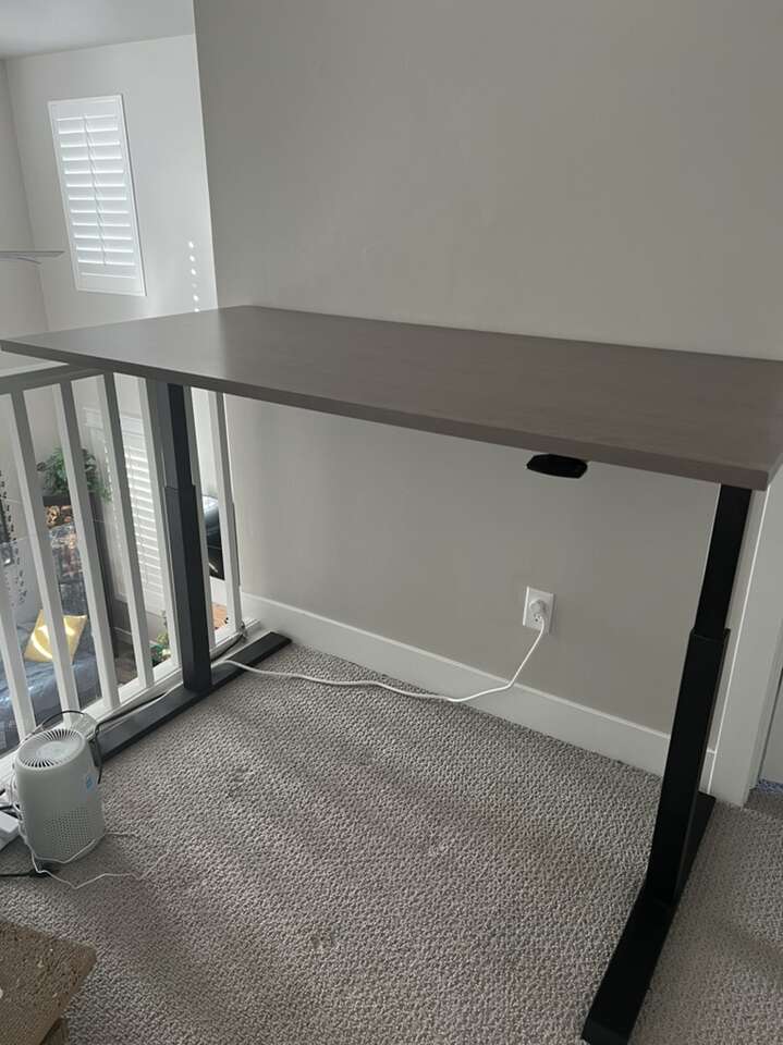 Grey Adjustable Height Standing Desk Furniture