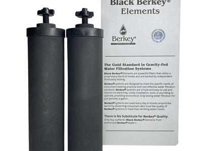 "Authentic" Berkey Black Purification filters charcoal-silver impregnated elements