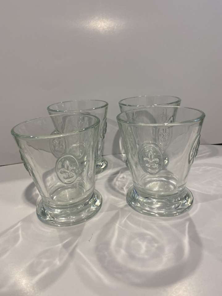 Fleur De Lis-la Rochere Clear Bar ware Glasses