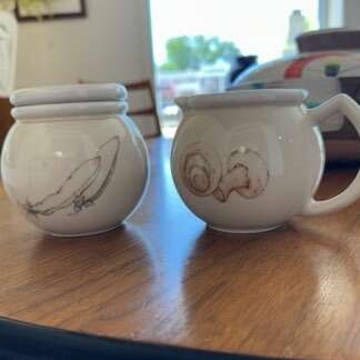 Vintage Epoch Mushroom Cream And Sugar