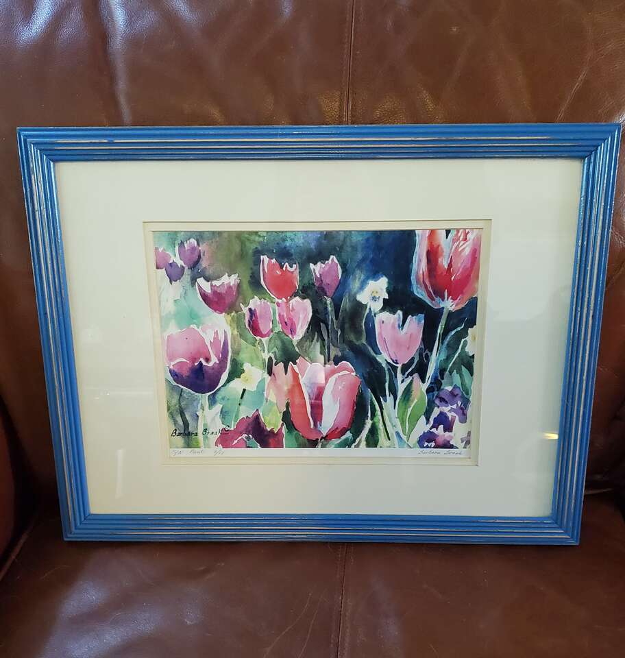 Water Color Tulips Signed &amp; Numbered Print 6 of 10 By Barbara Braak