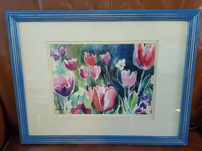 Water Color Tulips Signed & Numbered Print 6 of 10 By Barbara Braak