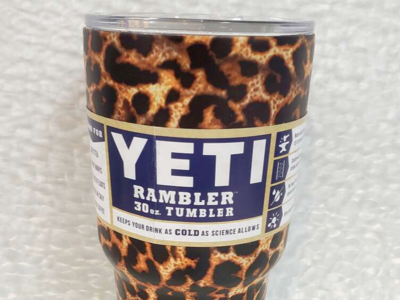 Yeti Rambler 30 oz Original Leopard Cheetah Print Tumbler