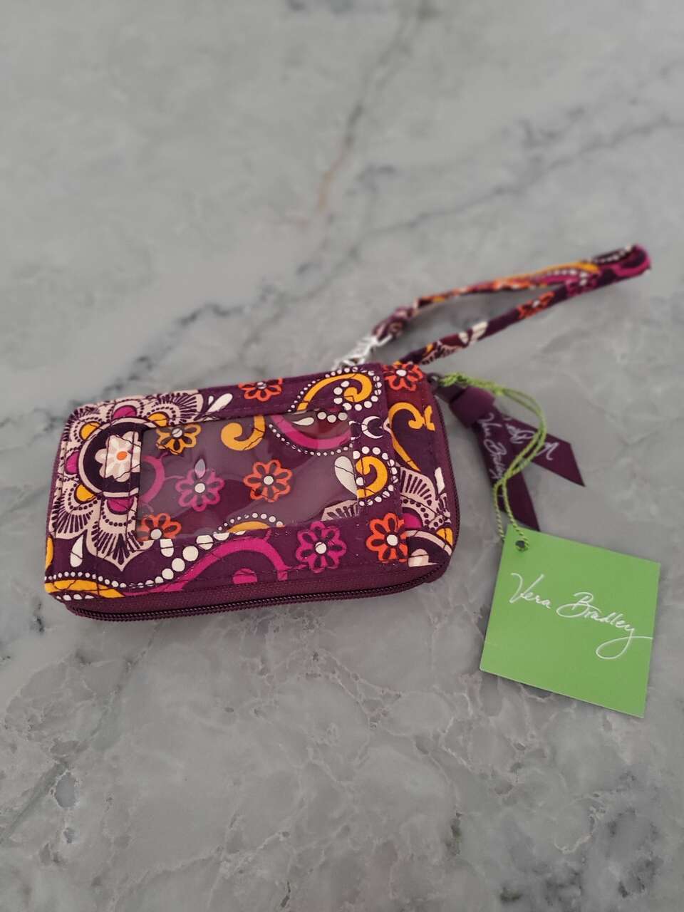 Vera Bradley All In One Wristlet Safari Sunset Wallet, Purse, Wristlet.