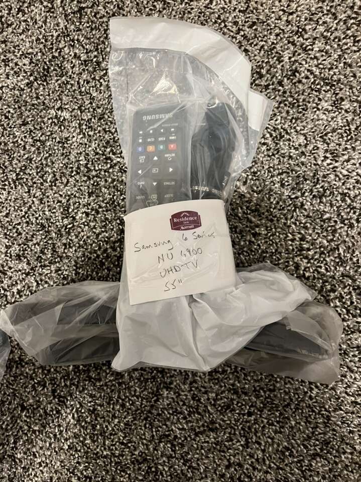 New TV Remote & Batteries, TV Legs, & Cord,