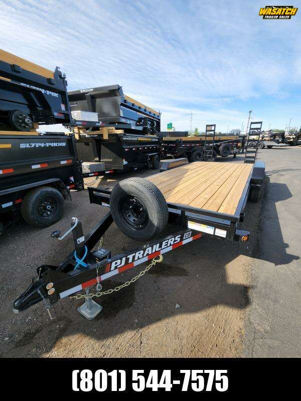 NEW MODEL 2025 PJ Trailers 20' CD with Fold Up Ramps Equipment Trailer