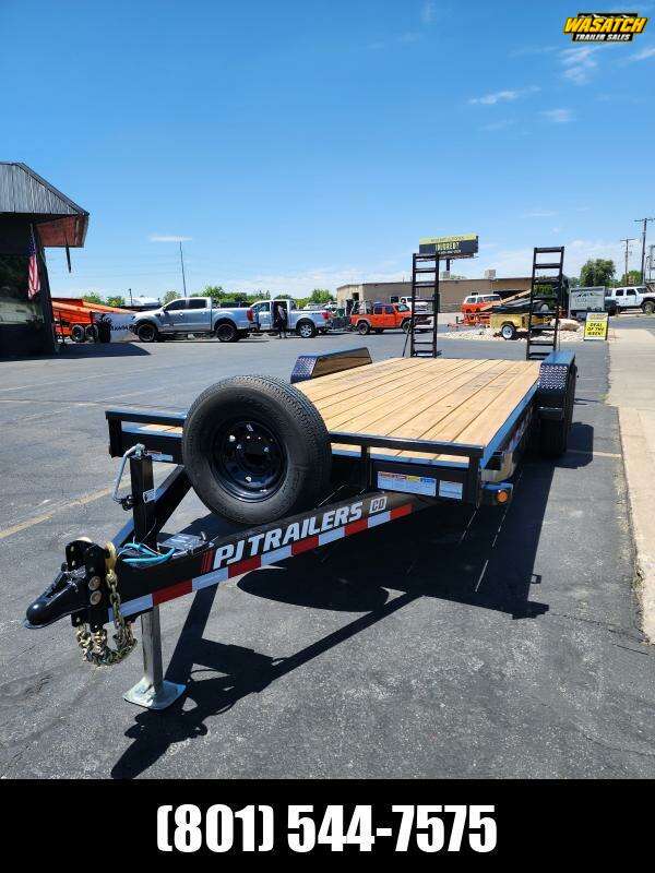 NEW MODEL 2025 PJ Trailers 22' CD with Fold Up Ramps Equipment Trailer